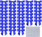 2.5" Hgzgch Blue Satin Ribbon Bow for Gift Wrapping, Premade Bows for Crafts, Cake, Party Favors, Handmade Bows with Double-Sided Tape, Self Adhesive Gift Bows for Presents, Treats, Christmas - 50pcs