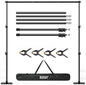 Backdrop Stand, 10×7ft Background Stand Backdrop Frame Banner Stand with Metal Flat Base, Multi-Purpose Stand for Party, Wedding Decoration, Photography