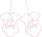 100Pcs Gift Tags with String Pink Baby Clothes Oh Baby Sign Large Gift Tags with 65 Ft Jute Twine Cute Tags White Paper Gift Tag for Gender Reveal It's a Girl Baby Shower Party Gift Wrap Tag