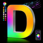 OJQ Light Up Letters LED Letter - Marquee Letters Room Decor Alphabet Letter Music Sync Color Change Colorful - Christmas Birthday Gifts for Girl - Teen Girls Gifts Party Home Wall Decor