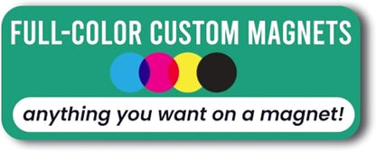 Magnet Me Up Custom 8x3 Inch Rectangle Magnet, Customizable for Businesses, Advertising, Personal Use, Gifts, Choose Your Text, Upload Image, Magnetic Vinyl for Vehicles and Any Magnetic Surface