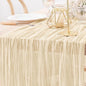 MLMW Beige Table Runner Cheesecloth Boho Gauze Rustic Cheese Cloth Table Runner 160 inch Sheer 13.3ft for Thanksgiving Wedding Party Baby Bridal Shower Birthday