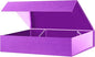 PACKHOME Gift Box 11.5x8x2.5 Inches, Sturdy Shirt Box with Magnetic Lid for Multiple Occasions (Glossy Light Purple)