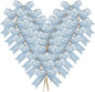 50pcs 3.5" Light Blue Satin Ribbon Bows Twist Ties Bows Wine Bows Tie with Fish Tail Cutting (Lt.Blue)