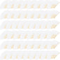 MCEAST 50 Pieces Silk Folding Fan with Bamboo Frames, Handheld Fan Folding Hand Fan Foldable Fan for Wedding Gifts, Party Favors, Home Decoration, White