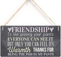 Rustic Wooden Signs Friendship Is like pissing your pants Sign Hanging Wall Art, Decorative Funny Sign Wall Art Decor Kitchen Cafe Pub Decor Gift 6x12 INCH