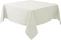 Biscaynebay Textured Fabric Square Tablecloths 90x90 Inches, Ivory Water Resistant Card Table Cloth Folding Table Cover for Dining, Kitchen, Wedding and Parties etc. Machine Washable