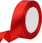 Red Solid Satin Ribbon 1 Inch 25 Yards Solid Polyester Fabric Ribbon for Gift Wrapping Wedding Christmas Baby Shower Birthday Party Decoration Handmade Immortal Flower Craft