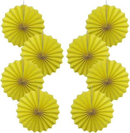 Yellow Party Decorations,Paper Decorations for Party,Lemon Decorations Party Paper Fans Bulk 12in,Anniversary Decorations for Part 30 Color DIY Set （Lemon Yellow）