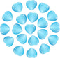 PATIKIL 20 Pcs Natural Heart Shaped Crystal Stone, 0.6 Inch Mini Polished Love Gemstone Crystal, Pocket Rock Engraved Worry Stones for Women Gifts Meditation, Bright Blue