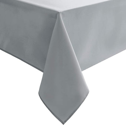 Hiasan Silver Grey Rectangle Tablecloth - Waterproof and Spillproof Washable Fabric Table Cloth for Dining Room Kitchen Party and Outdoor, 54 x 108 Inch