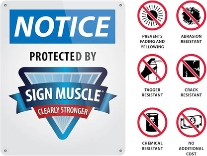 Custom OSHA Style Warning Sign 7" x 10" Aluminum Sign, Customizable "Your Text Here", by AccuformNMC Made in USA