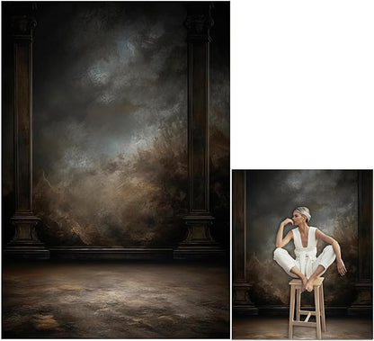 6.5x10ftDark Vintage Photography Backdrops Portrait Photo Backdrop Wedding Bridal Show Birthday Background for Studio Props