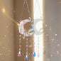 TUOKING Crystal Suncatchers for Window Green Deer Pink Dreamy Crystal Natural Stone Sun Catchers Rainbow Maker Ornament Gift Home Garden Decoration