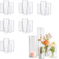 30pcs Glass Vase Cylinder Vases for Centerpieces Small Flower Glass Clear Vases Home Decor Centerpiece Table Flower Vase Decorations for Wedding Decoration＆Holiday Mixed Sizes Tall