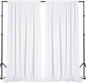 Sugargirl 10x10FT White Backdrop Curtains Polyester Photo Backdrop Drapes Curtains 2 Panels with Rod Pockets for Party Birthday Wedding Photography Home Decoration