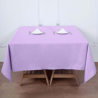 Efavormart 70" Lavender Square Polyester Tablecloth for Dining Table, Wedding, Party, Event, Banquet, Restaurant Decoration