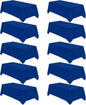 VidaFete Tablecloth 10 Pack 90*132inch Rectangle Table Cloth Polyester, Stain Wrinkle Resistant Polyester Dining Table Cover for Kitchen Dinning Party Wedding Rectangular Buffet Decoration(Royal Blue)