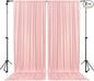 10 x 7 Feet Light Pink Backdrop Curtain for Partie, Background Curtains for Photoshoot, Birthday, Wedding, Halloween, Thanksgiving, Christmas, New Year Party Decorations 5Ft x 7Ft, 2 Panels