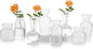 Mini Glass Vases for Centerpieces - Hewory Clear Small Bud Vases in Bulk, Cute Flower Vases Set for Wedding, Home Decoration, Table Decor (Clear, 8)