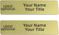 2pcs Stainless Steel Gold Custom Name Tags with Pin or Magnet Adhesive Tape,Personalized,Customizable Name Tags,Custom ID Badge,Metal Name Tag for Cops,Nurses,Doctors(Gold x 2)