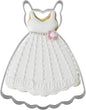 Large Size Dress Shaped Cookie Cutter, Stainless Steel Suspenders Princess Dress Wedding Dress Cookie Cutter, 4.4 Inches