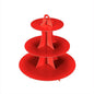 3-Tier Cupcake Stand, Cake Stand holder, Tiered DIY Cupcake Stand Tower for Dessert Table Displays, Birthday Theme Party Favors Decoration, Floral Tea Party, 12" W x 12.8" H, Red