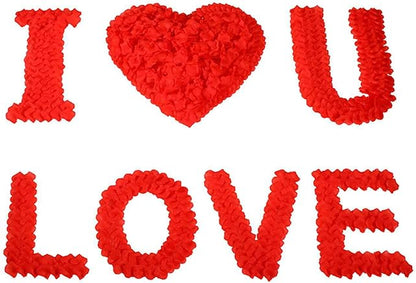 CODE FLORIST 1500 PCS Red Silk Rose Petals for Valentine's Day,Romantic Night,Wedding,Proposal Anniversary Flower Decorations(Separated,Scented)