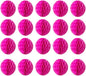20pcs 3inch Honeycomb Flower Balls Party Honeycomb Balls Decoration Paper Flower Balls Tissue Paper Flower Ball Pom Poms Ball for Birthday Wedding Home Decor (3inch, Hot Pink)