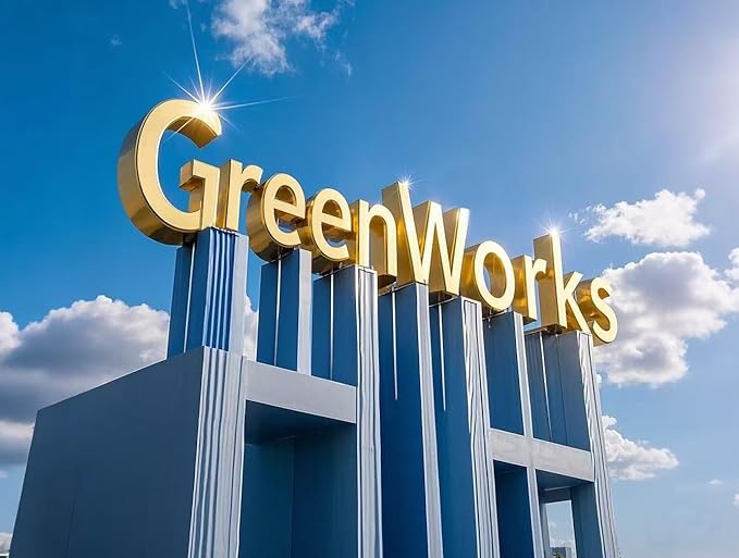 GreenWorks 100 Count 9“ Heavy-duty Compostable Plates, Unbleached Biodegradable Bagasse and Bamboo fiber Paper Plates