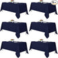 Fitable Navy Rectangle Tablecloths for 6 Foot Tables, 6 Pack - 70 x 108 Inches - Stain Resistant and Washable Table Clothes, Polyester Fabric Table Covers for Wedding, Party, Banquet, Buffect