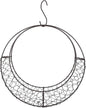 Air Plants Holders Wire Wreath Frame Hanger, 11 inch Moon Shape Wreath Form Hanging Plant Holder Metal Hanging Orchid Planter Plant Basket Holder, Succulent Wire Wreath Frame with Hook