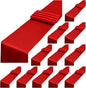 12 Pack Red Satin Table Runner,12 x 108 inch Long Premium Smooth Table Runner for Wedding, Banquets, Birthday, Party, Graduation, Engagements,Table Runners fit Rectangle and Round Table