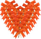 50pcs 3-1/2" Orange Twist Ties Satin Bows in Pumpkin Color Twist Tie Bows for Thanks Giving Halloween Wrapping Fish Tail Cutting(Orange)