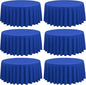 6 Pack Round Tablecloths - 90 Inch, Royal Blue Polyester Table Cover for Round Table, Stain and Wrinkle Resistant Washable Fabric Table Cloth, Polyester Tablecloth for Wedding Banquet Parties