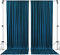 AK TRADING CO. 10 feet x 10 feet Dark Teal IFR Polyester Backdrop Drapes Curtains Panels with Rod Pockets - Wedding Ceremony Party Home Window Decorations