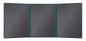 Goodsmart Pajco Style Restaurant Menu Covers – Pack of 10, Side-Load Fold-Out Menu Holders, Single Stitched Edge Clear Vinyl Menu Sleeves, Leatherette Trim Gold Corners, Green, 3 View (8.5" x 11")