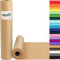 Vanhench Brown Kraft Paper Roll 17.5" x 600" (50') for Gift Wrapping Bulletin Board Paper, Kids Craft Supplies, Art Bouquet Flower Wrapping Paper, Poster Packing Shipping Moving Supplies