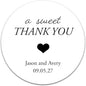 Personalized Wedding Stickers - Custom Wedding Envelope Seals for Invitations, Thank You Cards, and Save The Date (50-1000 Stickers) (Sweet Thank You)