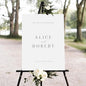 Welcome Wedding Sign Personalized, Minimalist Wedding Sign Decorations Signage 12" X 18" (Small), 27" (Medium), 36" (Large), Plastic, Modern, Pole Mount, Weather