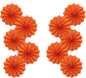 Orange Birthday Party Decorations,DIY Orange Paper Fans Hanging Decoration,8in Halloween Paper Fans,Halloween Decor,Fox Birthday Decorations Events Accessories 30 Color DIY Set (Orange)
