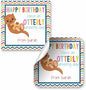Custom & Personalized Adorable Otter Otterly Amazing Happy Birthday Gift Tag Sticker Labels, 24 2.5" Square Stickers by Amanda Creation