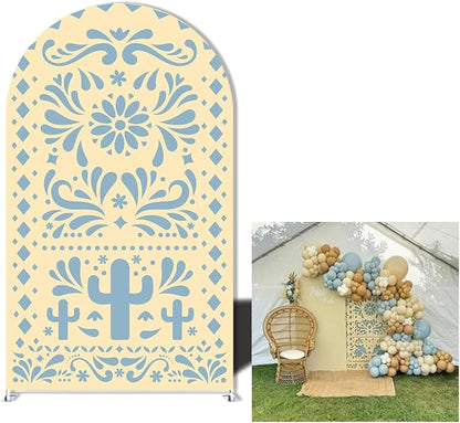 Mexico Theme Arch Stand Covers Fiesta Wedding Party Elastic Fabric Background Birthday Baptismx Baby Shower Decor Props (67x150cm(2.2x5ft),G-3743)