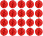20pcs Honeycomb Decoration - Paper Flower Balls, Tissue Pom Poms for Birthday Wedding Home Decor (3inch, Red)
