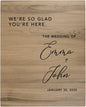 Andaz Press Large Wooden Welcome Sign for Wedding Rustic Welcome Sign 16" x 20" Custom Names So Glad You're Here Wedding Signage English Oak MDF Wood Finish Wedding Reception Indoor Outdoor Signs