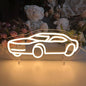 Sports Car Table Number Neon Sign Desk Lamp Night Light Wedding Letter LED Neon Sign Wedding Table Decorations Neon Light Shop Bedroom Home Room Decor Christmas Party Warm White USB 40×17.9CM