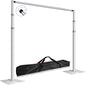 FUDESY Pipe and Drape Stand Kit, 10x10ft Heavy Duty Adjustable Metal Backdrop Frame for Photography, Wedding Parties, Decoration