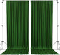 AK TRADING CO. 10 feet x 8 feet IFR Polyester Backdrop Drapes Curtains Panels with Rod Pockets - Wedding Ceremony Party Home Window Decorations - Valley Green