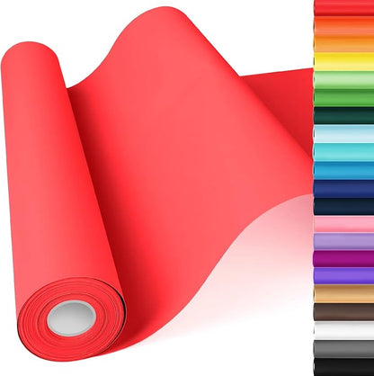 Red Wrapping Paper, 15"x900" (75FT) Solid Color Art Craft Kraft Decorative Paper Roll for Christmas Mother's Day Valentines Anniversary Wedding Birthday, Bouquet Flower Gift Wrap for Women Girls