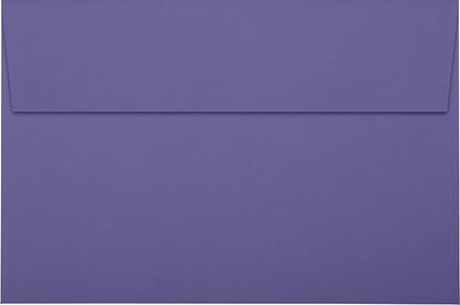LUXPaper A9 Invitation Envelopes | Peel & Press | 5 3/4" x 8 3/4" | Wisteria Purple | 80lb. Text | 50 Qty